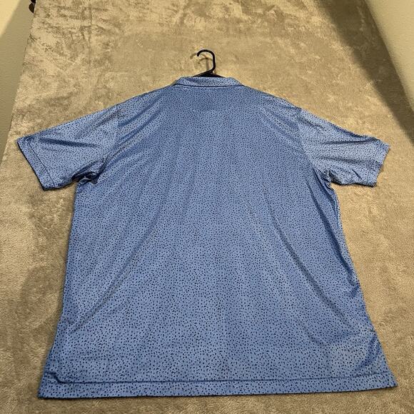 Peter Millar Summer Comfort Polo Shirt Mens XXL 2XL Blue Mexican Desert Cactus - Picture 7 of 9